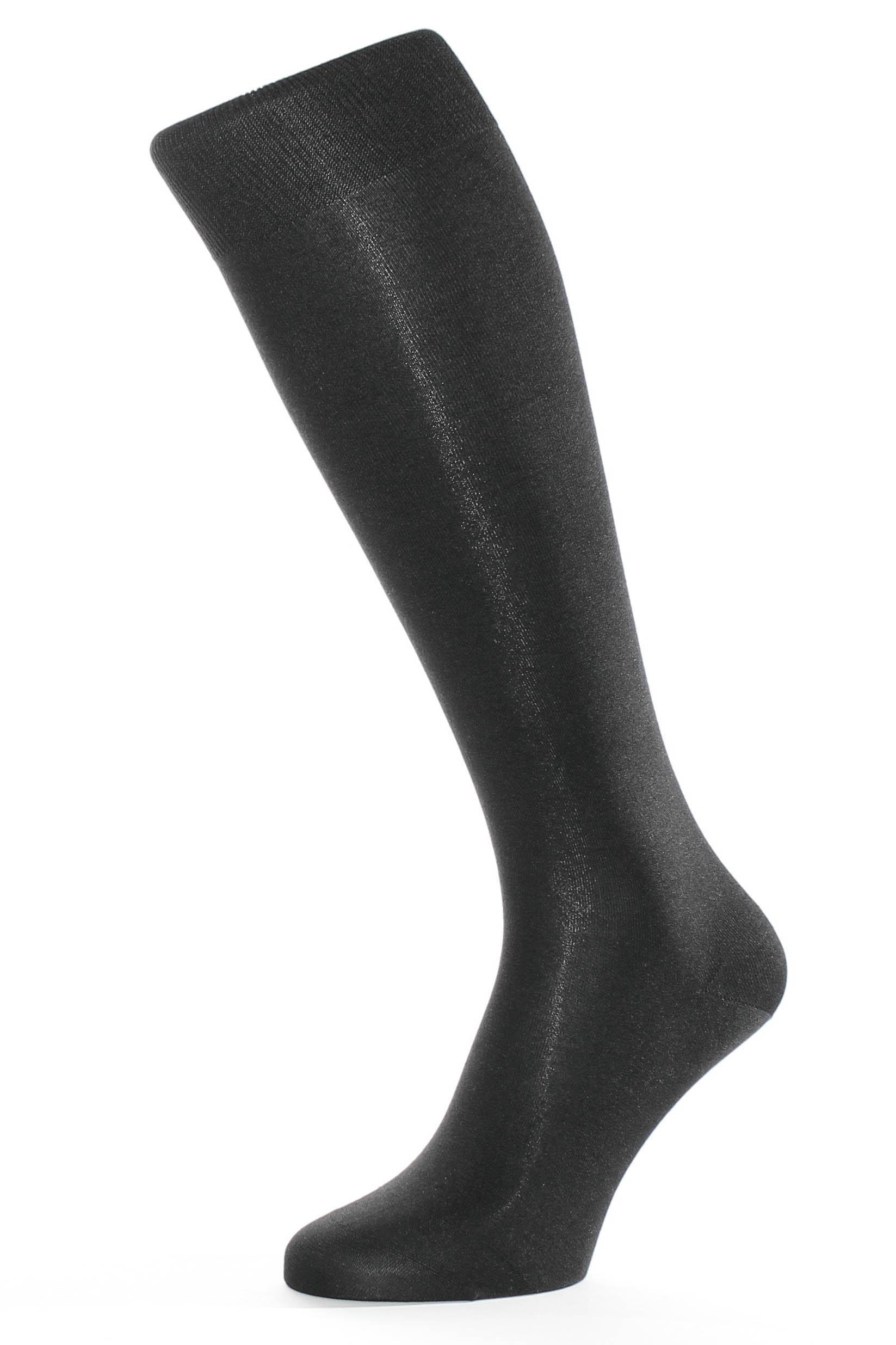 ALBERT KREUZ  Men's elegant knee-high business socks made of pure silk  black