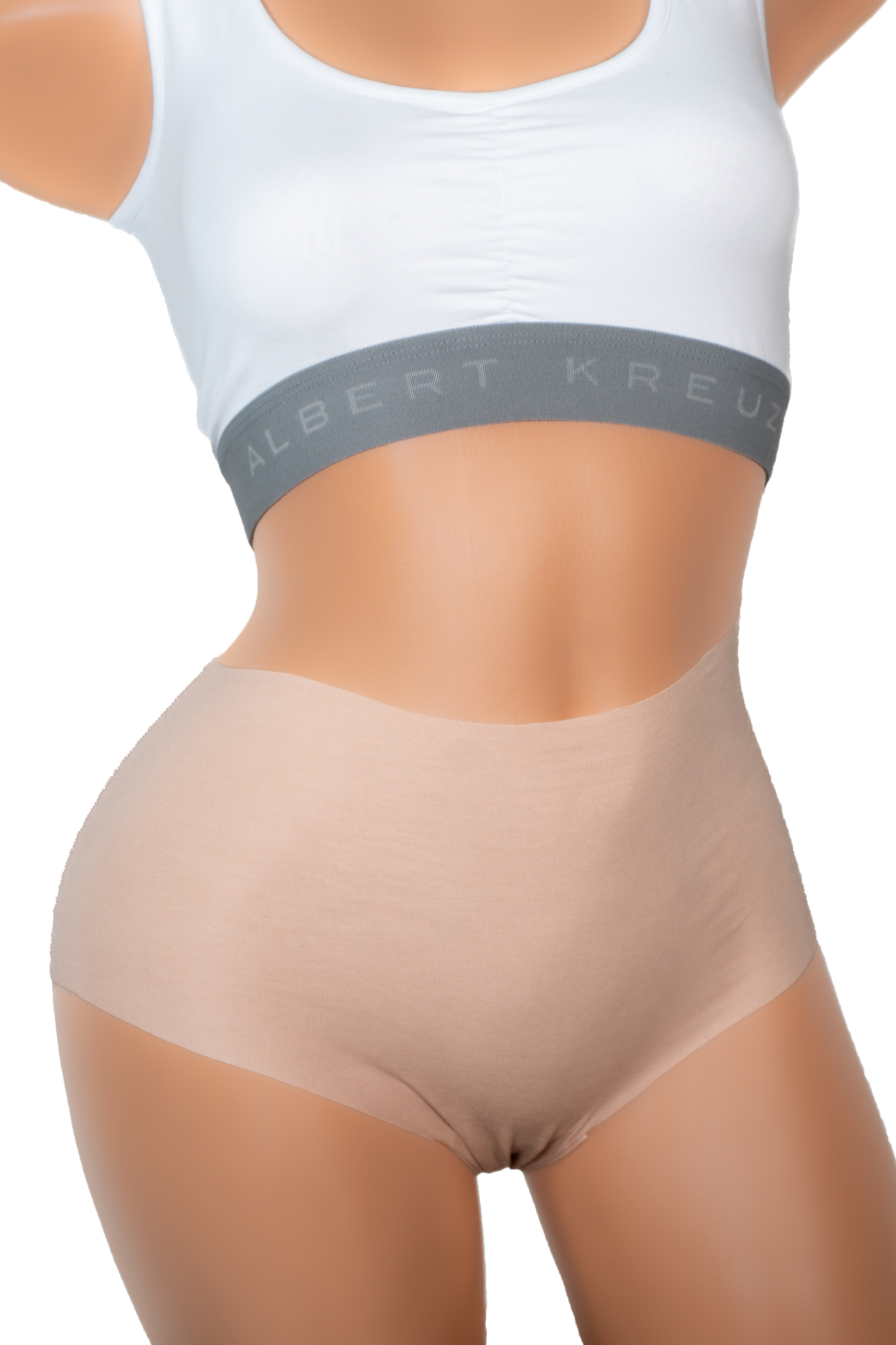 ALBERT KREUZ  3-Pack Laser cut invisible seamless mid-rise panty briefs  stretch cotton beige
