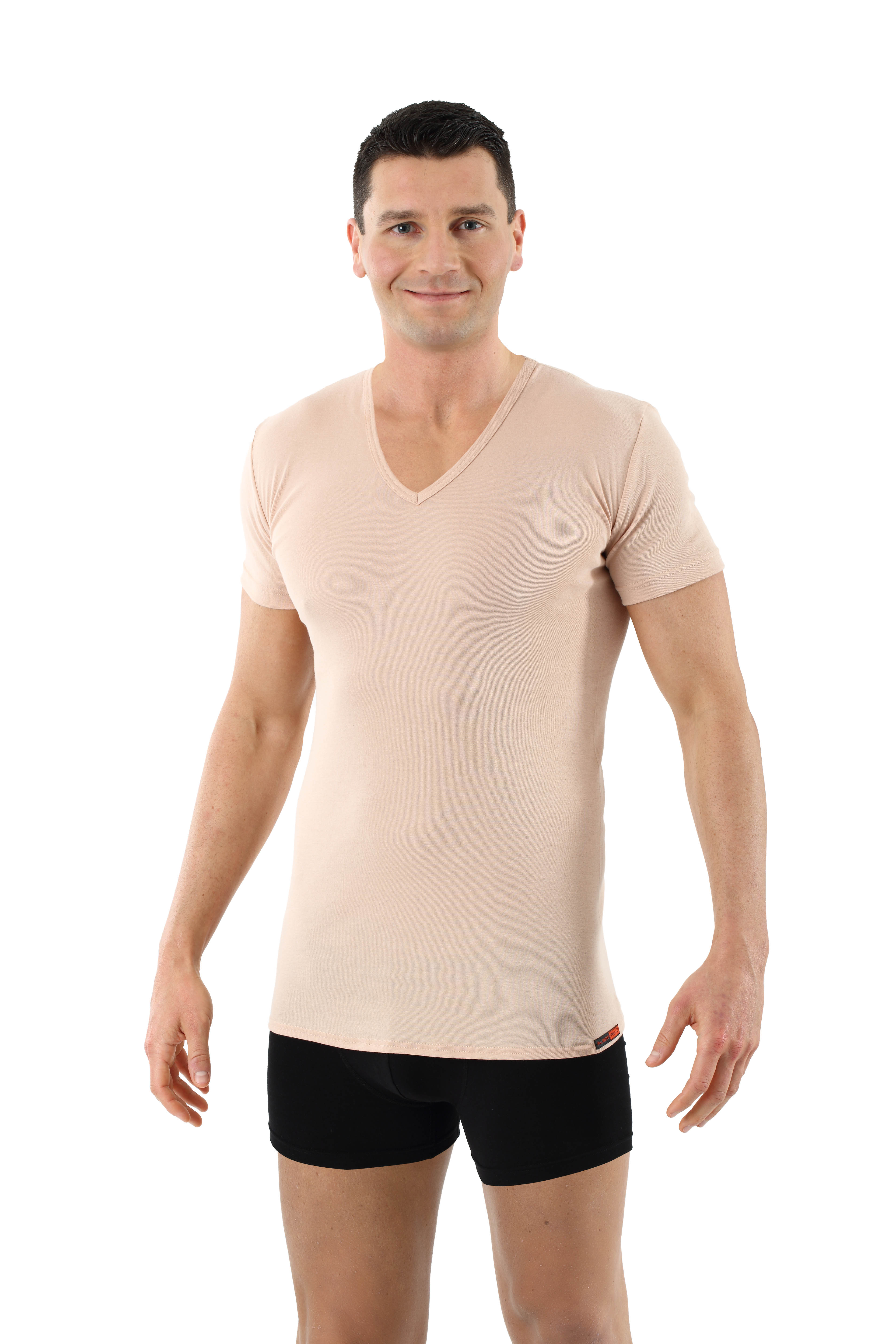 ALBERT KREUZ Men's invisible organic cotton undershirt "Berlin" with