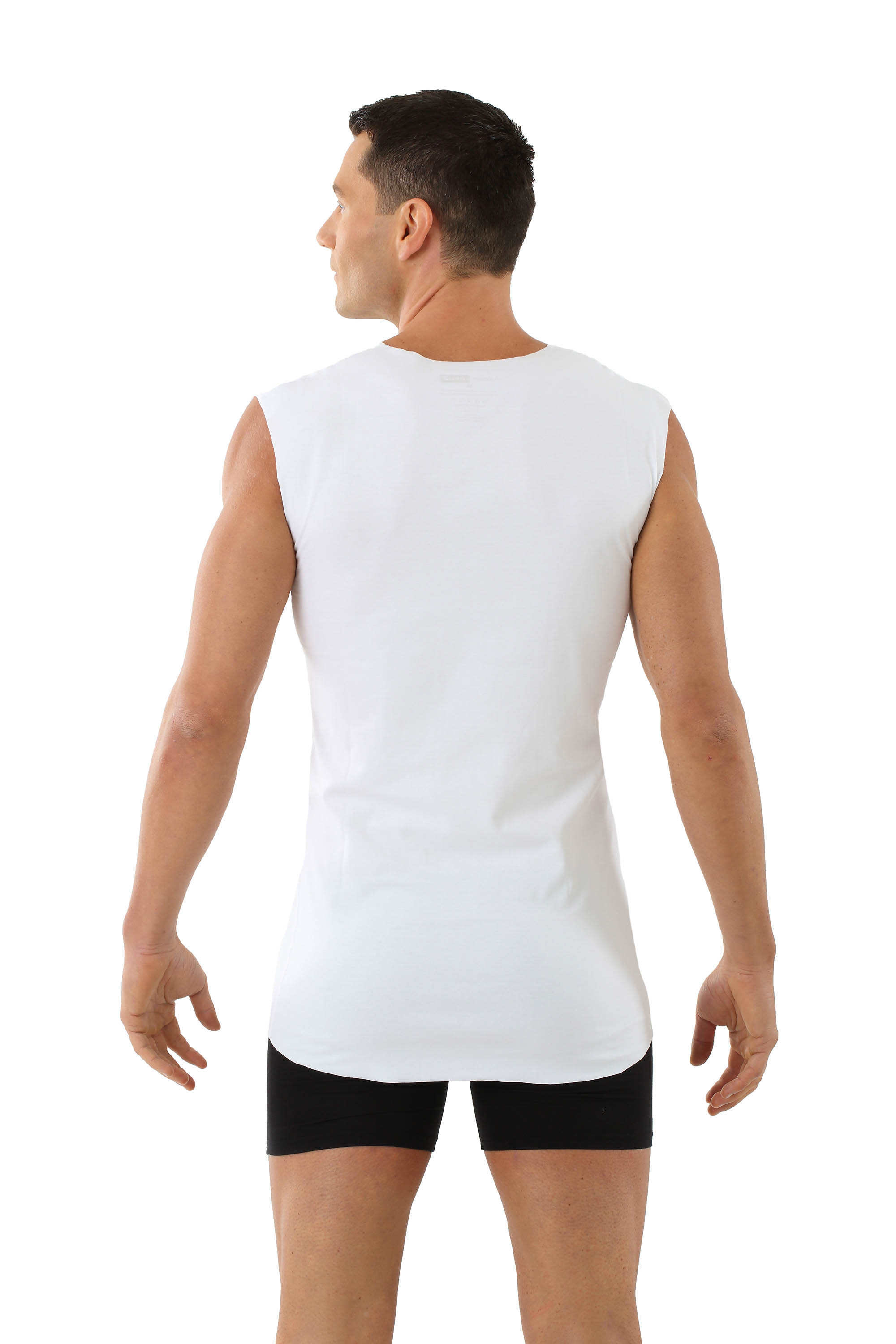 ALBERT KREUZ | Laser cut seamless v-neck undershirt sleeveless stretch ...