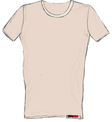 invisible crew neck undershirt 